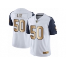 Men's Nike Dallas Cowboys #50 Sean Lee Limited White Gold Rush NFL Jersey