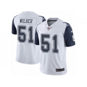 Men's Nike Dallas Cowboys #51 Kyle Wilber Limited White Rush NFL Jersey