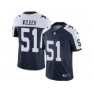 Men's Nike Dallas Cowboys #51 Kyle Wilber Vapor Untouchable Limited Navy Blue Throwback Alternate NFL Jersey