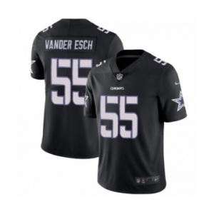 Men's Nike Dallas Cowboys #55 Leighton Vander Esch Limited Black Rush Impact NFL Jersey