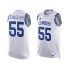 Men's Nike Dallas Cowboys #55 Leighton Vander Esch Limited White Player Name & Number Tank Top NFL Jersey