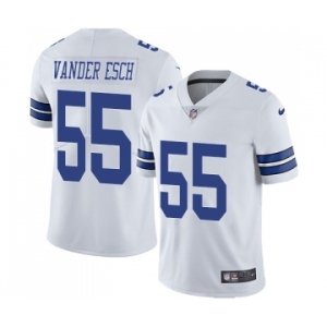 Men's Nike Dallas Cowboys #55 Leighton Vander Esch White Vapor Untouchable Limited Player NFL Jersey