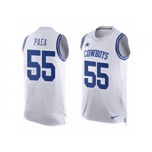 Men's Nike Dallas Cowboys #55 Stephen Paea Limited White Player Name & Number Tank Top NFL Jersey