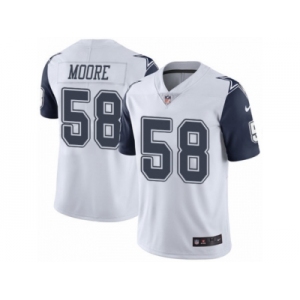 Men's Nike Dallas Cowboys #58 Damontre Moore Limited White Rush NFL Jersey