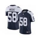 Men's Nike Dallas Cowboys #58 Damontre Moore Vapor Untouchable Limited Navy Blue Throwback Alternate NFL Jersey