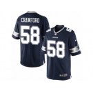 Men's Nike Dallas Cowboys #58 Jack Crawford Limited Navy Blue Team Color NFL Jersey