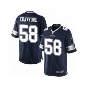 Men's Nike Dallas Cowboys #58 Jack Crawford Limited Navy Blue Team Color NFL Jersey