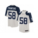 Men's Nike Dallas Cowboys #58 Jack Crawford Limited White Throwback Alternate NFL Jersey