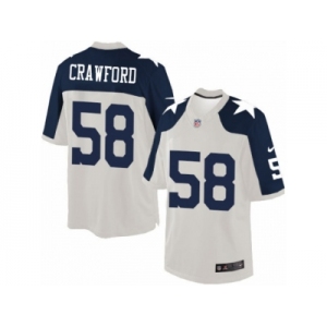 Men's Nike Dallas Cowboys #58 Jack Crawford Limited White Throwback Alternate NFL Jersey