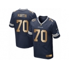 Men's Nike Dallas Cowboys #70 Zack Martin Limited  Navy Gold Team Color NFL Jersey