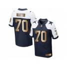 Men's Nike Dallas Cowboys #70 Zack Martin Limited  Navy Gold Throwback Alternate NFL Jersey