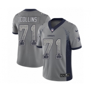 Men's Nike Dallas Cowboys #71 La'el Collins Limited Gray Rush Drift Fashion NFL Jersey