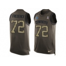 Men's Nike Dallas Cowboys #72 Travis Frederick Limited Green Salute to Service Tank Top NFL Jersey