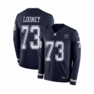 Men's Nike Dallas Cowboys #73 Joe Looney Limited Navy Blue Therma Long Sleeve NFL Jersey