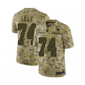 Men's Nike Dallas Cowboys #74 Bob Lilly Limited Camo 2018 Salute to Service NFL Jersey