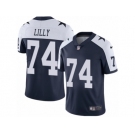 Men's Nike Dallas Cowboys #74 Bob Lilly Vapor Untouchable Limited Navy Blue Throwback Alternate NFL Jersey