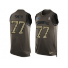 Men's Nike Dallas Cowboys #77 Tyron Smith Limited Green Salute to Service Tank Top NFL Jersey