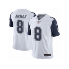 Men's Nike Dallas Cowboys #8 Troy Aikman White Stitched NFL Limited Rush Jersey