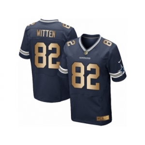 Men's Nike Dallas Cowboys #82 Jason Witten Limited  Navy Gold Team Color NFL Jersey