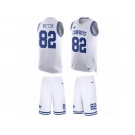 Men's Nike Dallas Cowboys #82 Jason Witten Limited White Tank Top Suit NFL Jersey