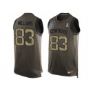 Men's Nike Dallas Cowboys #83 Terrance Williams Limited Green Salute to Service Tank Top NFL Jersey