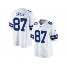 Men's Nike Dallas Cowboys #87 Geoff Swaim Limited White NFL Jersey