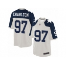 Men's Nike Dallas Cowboys #97 Taco Charlton Limited White Throwback Alternate NFL Jersey