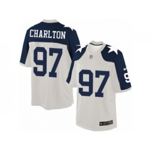 Men's Nike Dallas Cowboys #97 Taco Charlton Limited White Throwback Alternate NFL Jersey