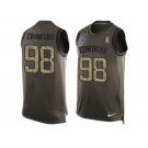 Men's Nike Dallas Cowboys #98 Tyrone Crawford Limited Green Salute to Service Tank Top NFL Jersey