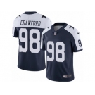 Men's Nike Dallas Cowboys #98 Tyrone Crawford Vapor Untouchable Limited Navy Blue Throwback Alternate NFL Jersey