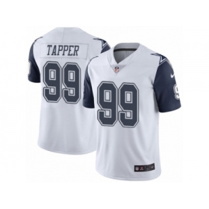 Men's Nike Dallas Cowboys #99 Charles Tapper Limited White Rush NFL Jersey