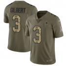 Nike Cowboys #3 Garrett Gilbert Olive Camo Men's Stitched NFL Limited 2017 Salute To Service Jersey