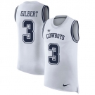 Nike Cowboys #3 Garrett Gilbert White Men's Stitched NFL Limited Rush Tank Top Jersey