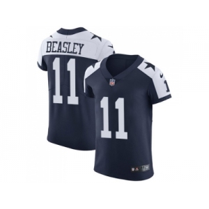 Nike Dallas Cowboys #11 Cole Beasley Navy Blue Thanksgiving Men Stitched NFL Vapor Untouchable Throwback Elite Jersey