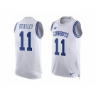 Nike Dallas Cowboys #11 Cole Beasley White Men's Stitched NFL Limited Tank Top Jersey