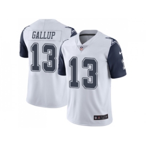 Nike Dallas Cowboys #13 Michael Gallup White Men Stitched NFL Limited Rush Jersey