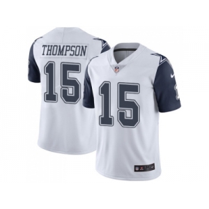 Nike Dallas Cowboys #15 Deonte Thompson White Men Stitched NFL Limited Rush Jersey