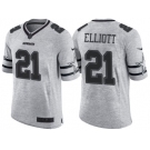 Nike Dallas Cowboys #21 Ezekiel Elliott 2016 Gridiron Gray II Men's NFL Limited Jersey