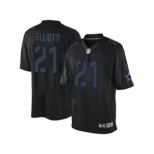 Nike Dallas Cowboys #21 Ezekiel Elliott Black Men's Stitched NFL Impact Limited Jersey