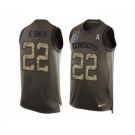 Nike Dallas Cowboys #22 Emmitt Smith Green Men's Stitched NFL Limited Salute To Service Tank Top Jersey