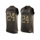 Nike Dallas Cowboys #24 Morris Claiborne Green Men's Stitched NFL Limited Salute To Service Tank Top Jersey