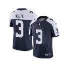 Nike Dallas Cowboys #3 Mike White Navy Blue Thanksgiving Men Stitched NFL Vapor Untouchable Limited Throwback Jersey