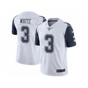 Nike Dallas Cowboys #3 Mike White White Men Stitched NFL Limited Rush Jersey