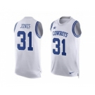 Nike Dallas Cowboys #31 Byron Jones White Men's Stitched NFL Limited Tank Top Jersey