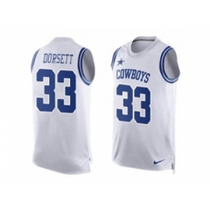 Nike Dallas Cowboys #33 Tony Dorsett White Men's Stitched NFL Limited Tank Top Jersey