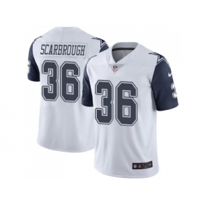 Nike Dallas Cowboys #36 Bo Scarbrough White Men Stitched NFL Limited Rush Jersey