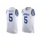 Nike Dallas Cowboys #5 Dan Bailey White Men's Stitched NFL Limited Tank Top Jersey