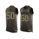 Nike Dallas Cowboys #50 Sean Lee Green Men's Stitched NFL Limited Salute To Service Tank Top Jersey