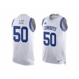Nike Dallas Cowboys #50 Sean Lee White Men's Stitched NFL Limited Tank Top Jersey