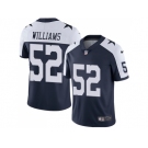 Nike Dallas Cowboys #52 Connor Williams Navy Blue Thanksgiving Men Stitched NFL Vapor Untouchable Limited Throwback Jersey